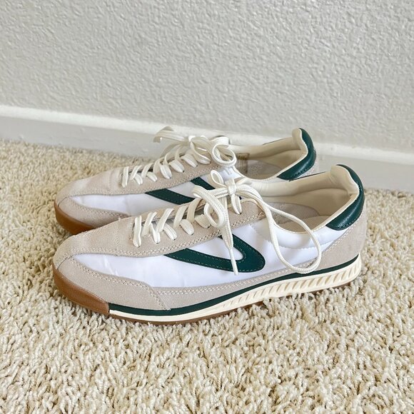 Tretorn Rawlins Women's Sneakers White Green Size 8 - Picture 1 of 12